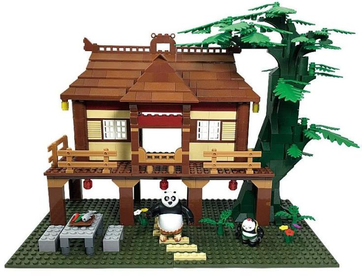 Cabaña Kung Fu Panda construcción compatible